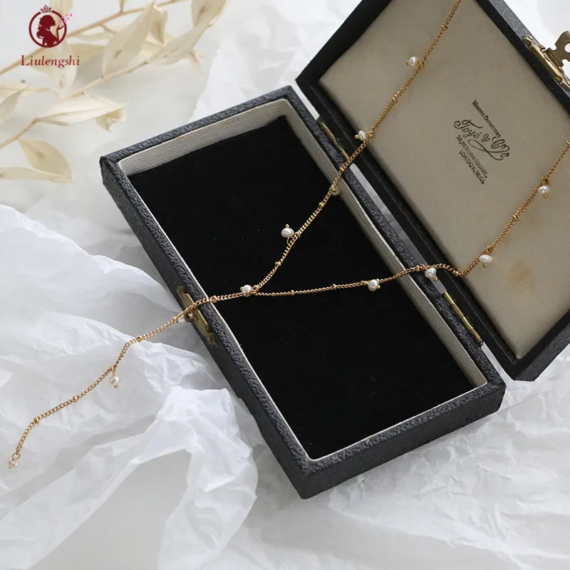 

Fashion Style Stainless Steel Cuban Chain Necklace Natural Freshwater Pearl Y Shaped Tassel Clavicle Necklace