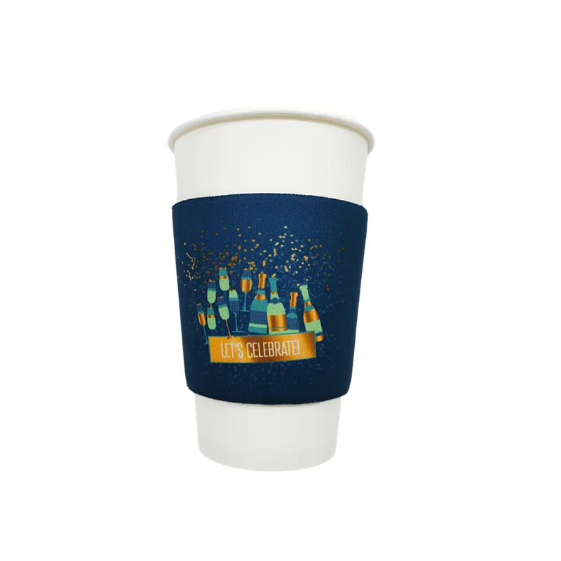 

Promotional Customized Neoprene Coffee Cup Insulator Wrap Sleeves Reusable Iced Insulated Coffee Cup Sleeves for Cold Beverages, Various color for selection