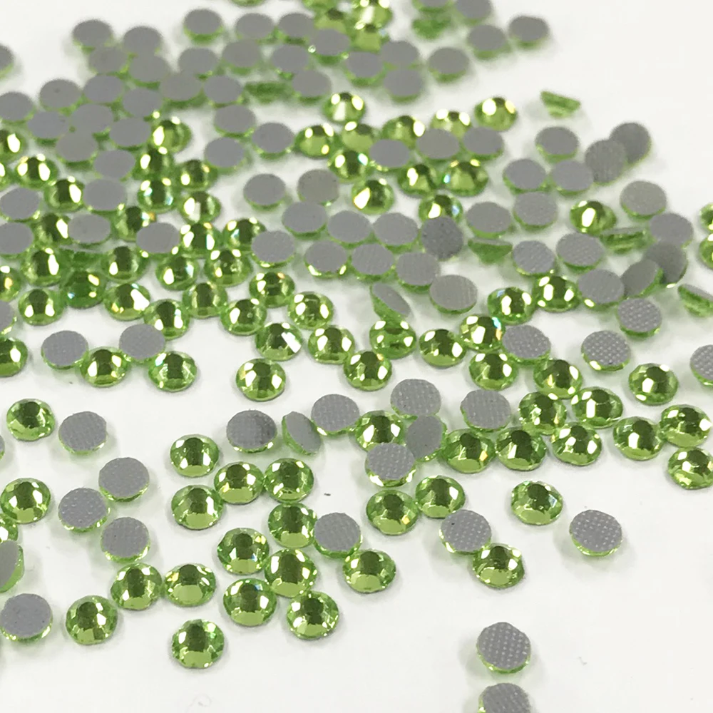 

Non Hot Fix Flat Back Crystal Rhinestones SS16 Green Black White Rainbow Purple Yellow Rhinestone For Wedding Dress, As picture