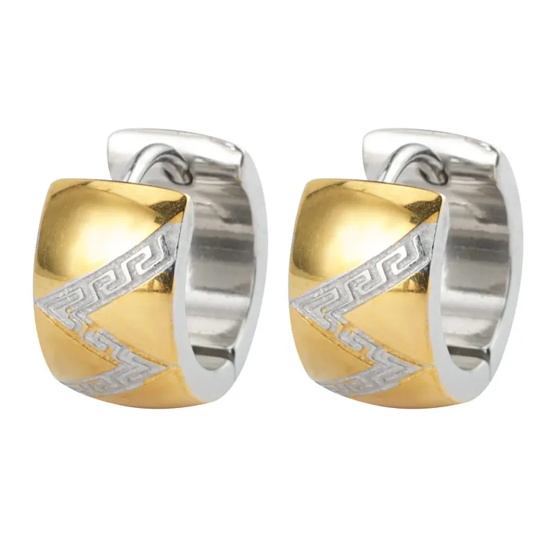 

Trendy Aretes Clip on Earrings with Engraved pattern