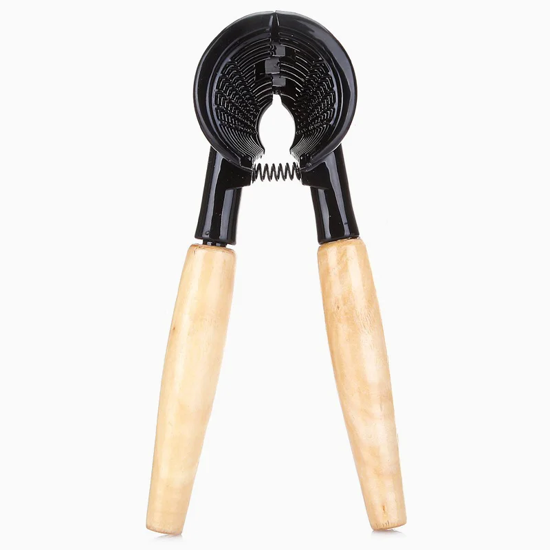 

hot Sales High Quality Wooden durable handle delicate Nut Cracker, Black