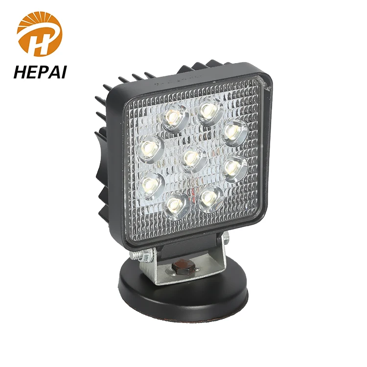 The direct selling spotlights for truck off road tractor 12V 24V square 27w led work headlight car light