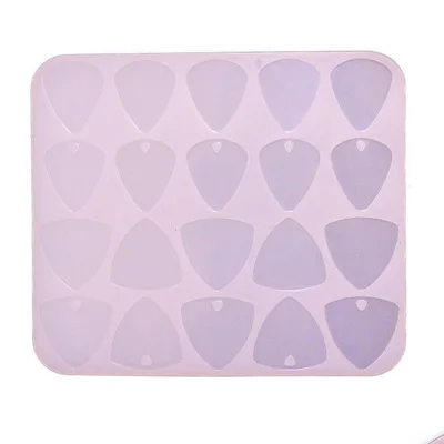

007 Creative DIY Mirror Crystal Epoxy Guitar Playing Paddle Silicone Mold Pendant Decorative Resin Craft New, Photo color