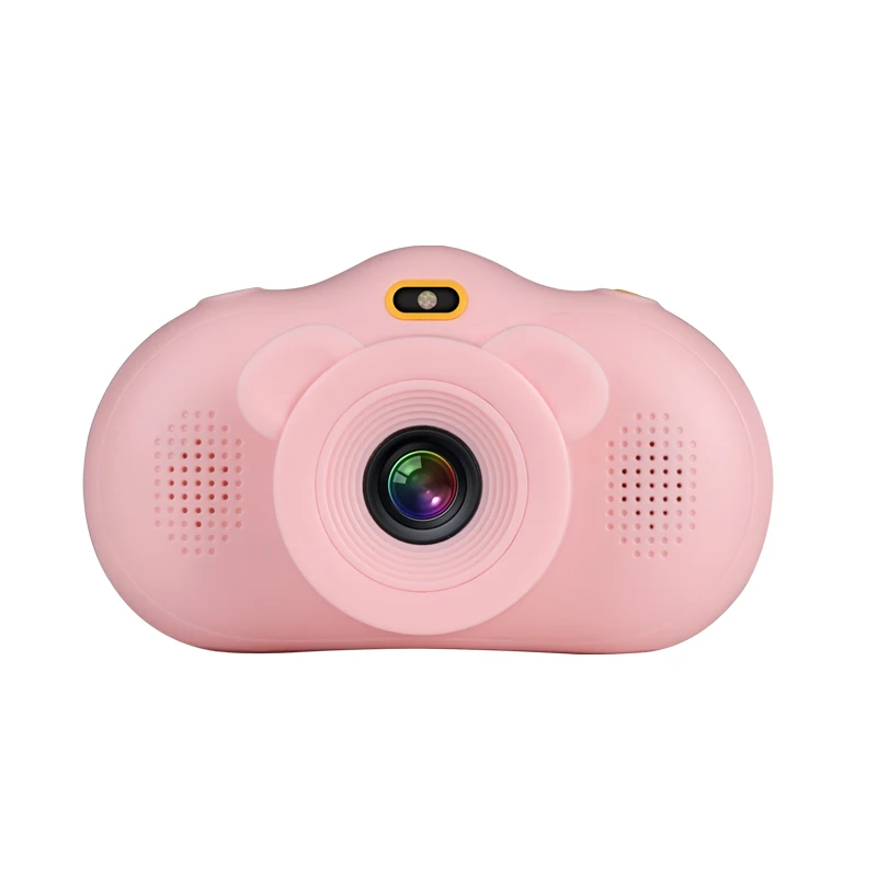 

Kid digital camera lithium battery 3.7V hd toys camera gift color screen dual selfie video camera, Blue, pink