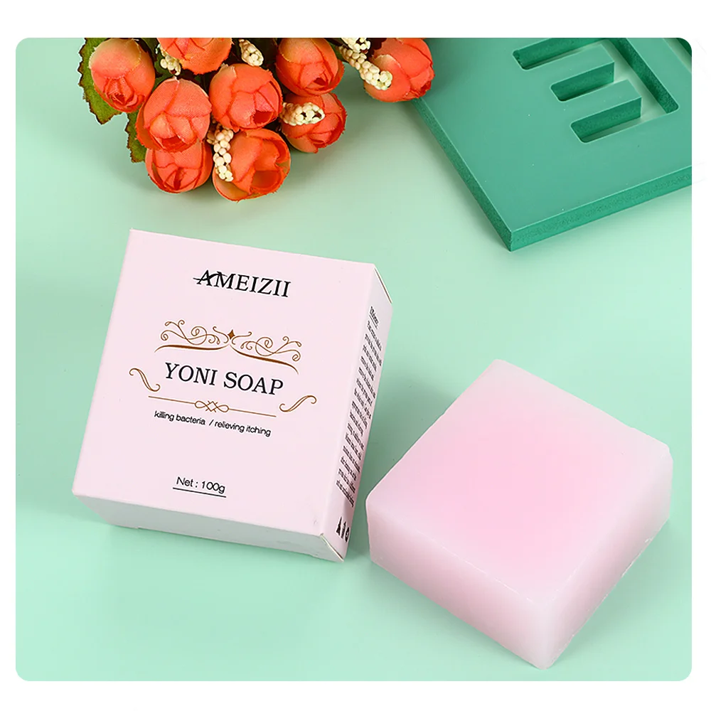 

OEM ODM Organic Pink Yoni Soap Bar Whitening Glycerin Soap Base Skin Care Gommage Corps Sabun Pemutih Vagina Care Yoni Wash