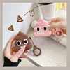 Luxury Cute 3D cute stool expression pack silicone ring Earphone case For Airpods 1 2 Charging Wireless Bluetooth