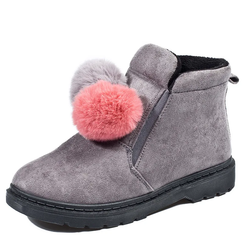 

Dropshipping Women Fluffy Snow Boots For Cute Winter Popular Shoes Furry Shoes Ladies For Winter Plush Boots