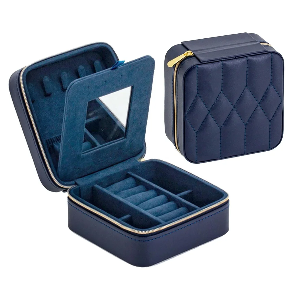 

New design fashion zipper jewelry box travel organizer, Blue,red,yellow,pink,pantone as well as cmyk