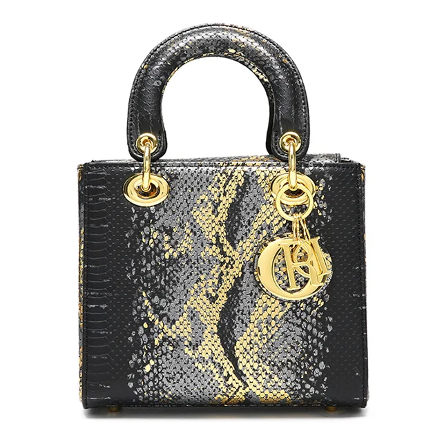 

Hot selling handbag Serpenti PU Leather Handbag Ladies Famous Luxury Brand Ladies Printed shoulder Bag