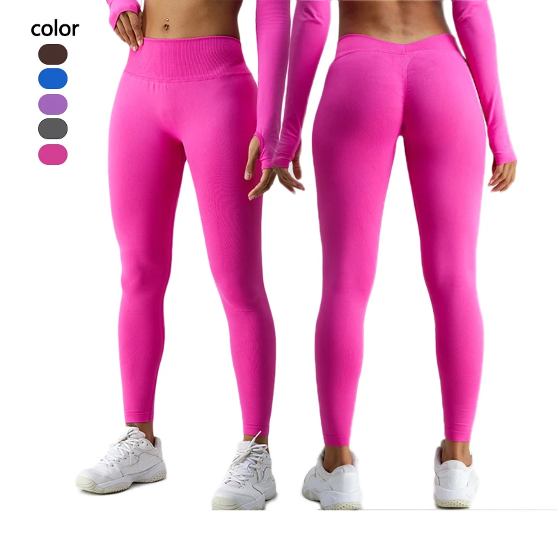 

Wholesale High Waist Aver Active Yoga Pants Gym Sport Workout Seamless Leggins Women Butt Lift Gym Fitness Leggings For Women