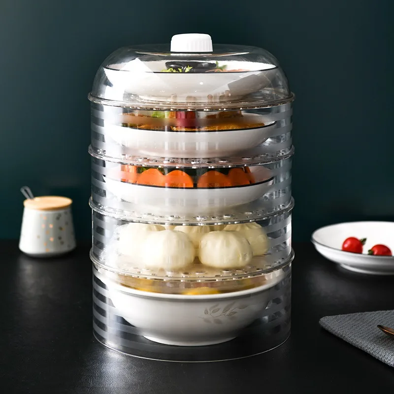 

Kitchen transparent multi-layer fresh-keeping and heat preservation food cover plastic food cover