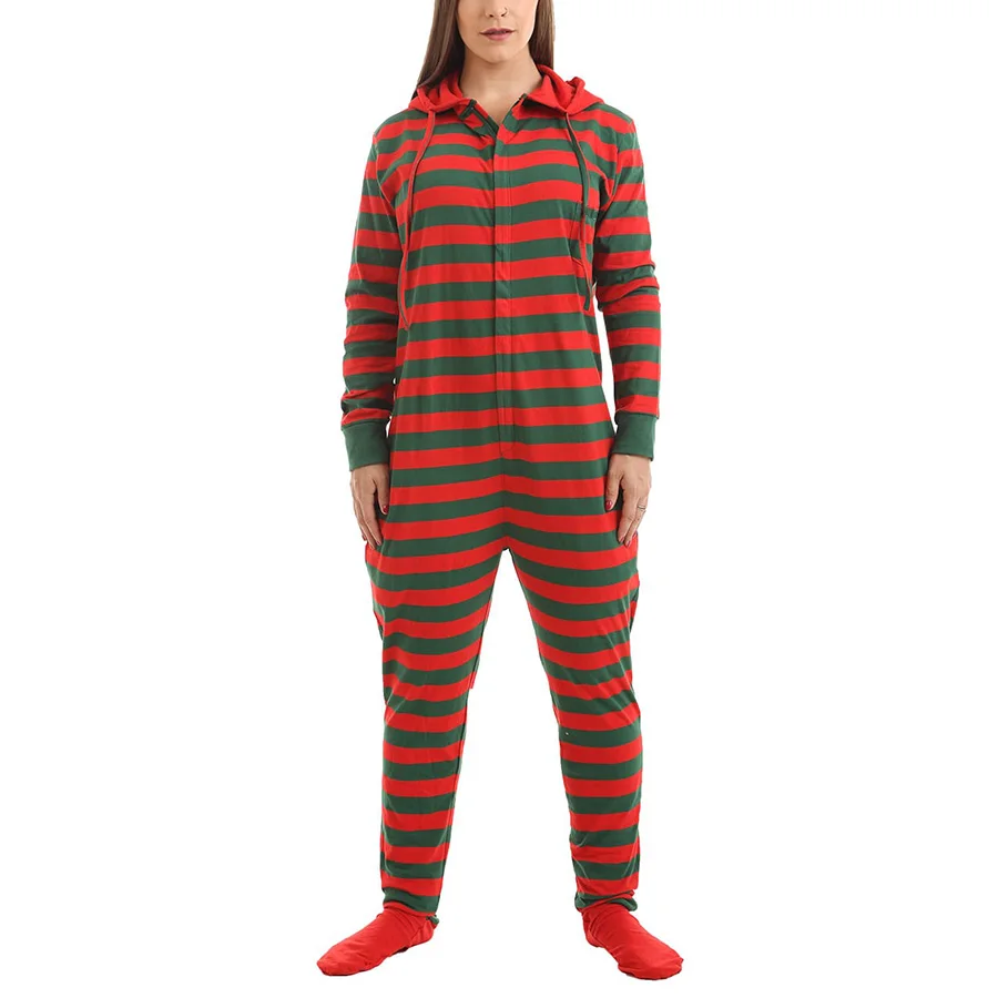 

OEM Custom Hooded Sleep Wear Manufacturer Footed Pajamas Adult With Pockets