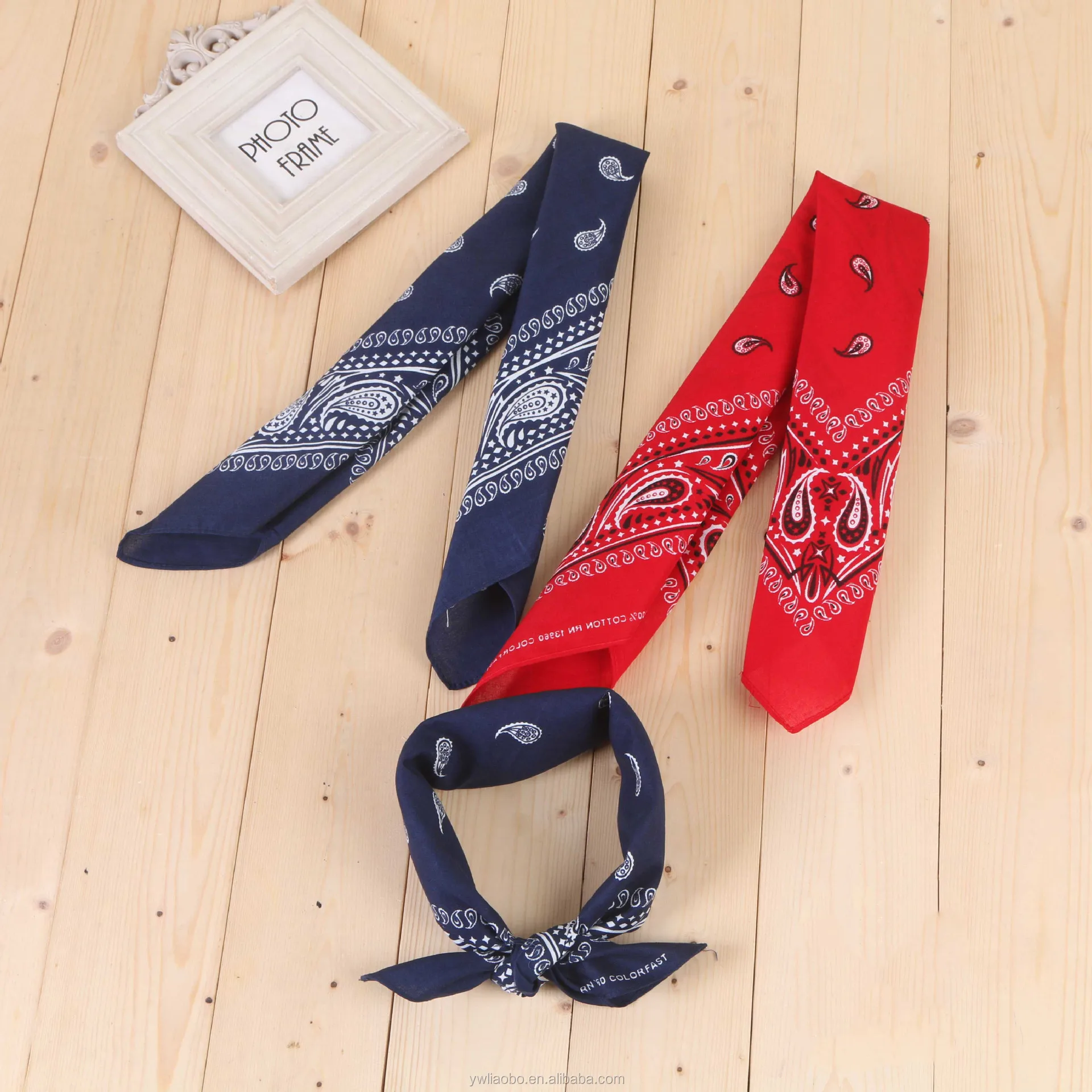 新款高品质纯棉腰果花头巾韩国嘻哈头巾户外骑行头巾