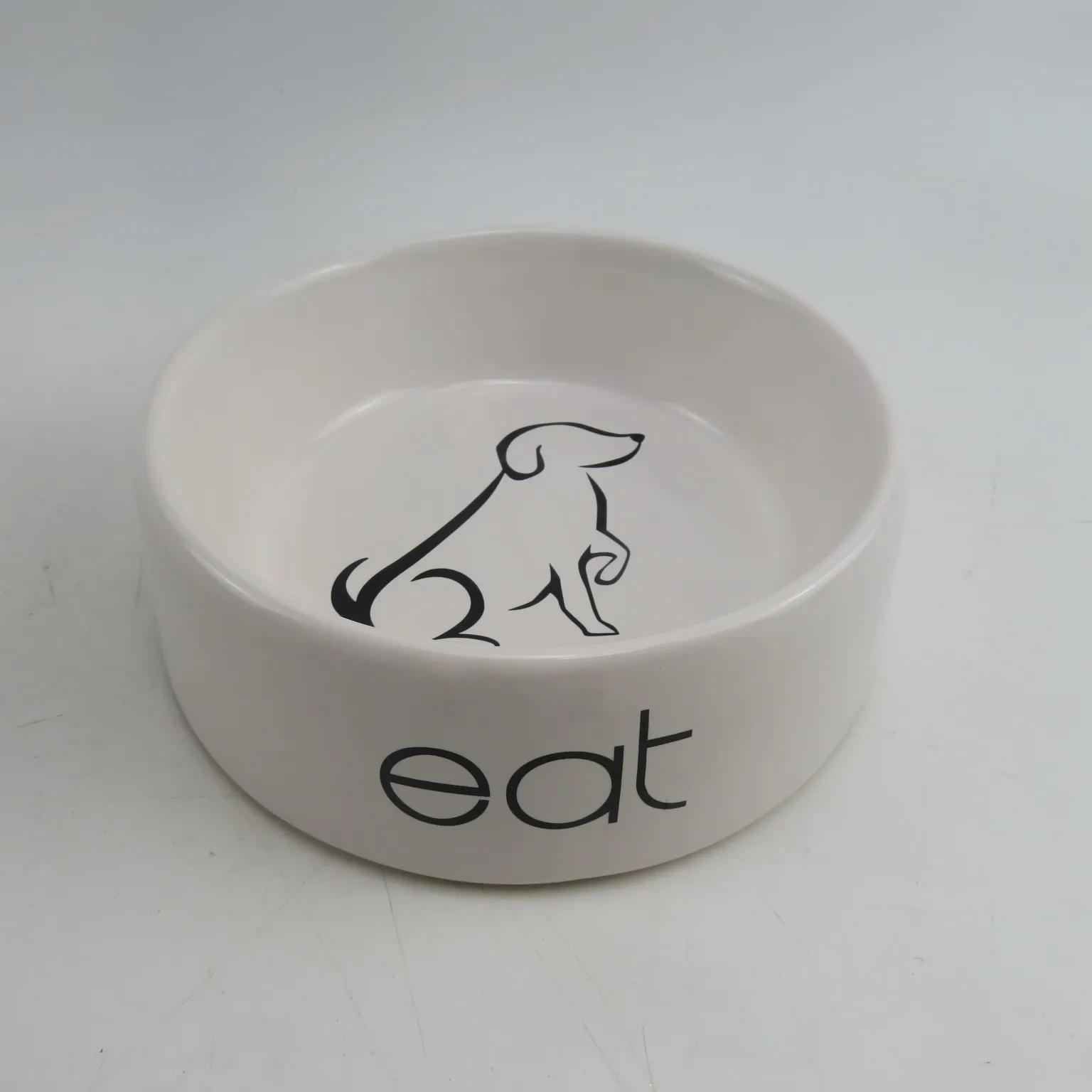 Custom White Pet Ceramic Dog Bowl - Buy Ceramic Dog Bowl,Pet Bowl,Dog ...