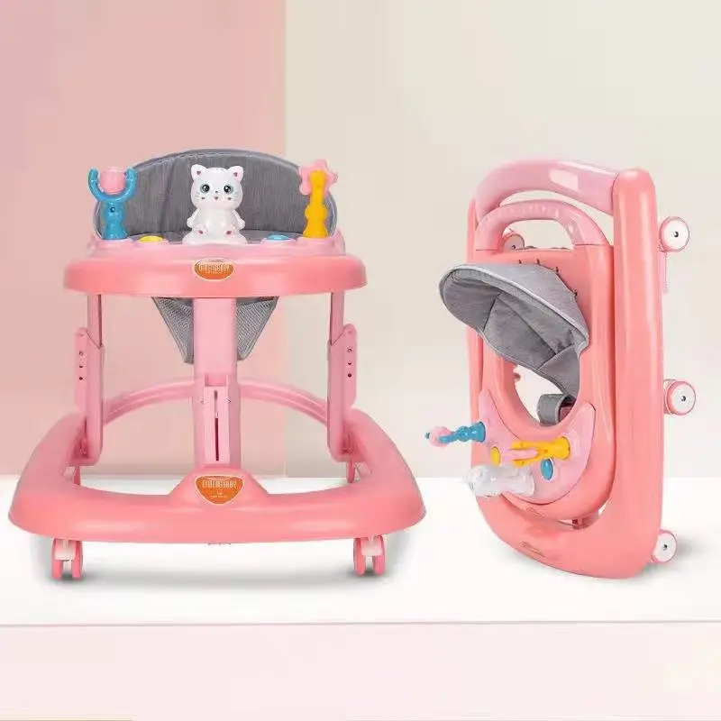 

Wholesale baby walker with activity table/musical and flashing light walker for baby/2021 new and popular kids baby walker, Pink/green /blue