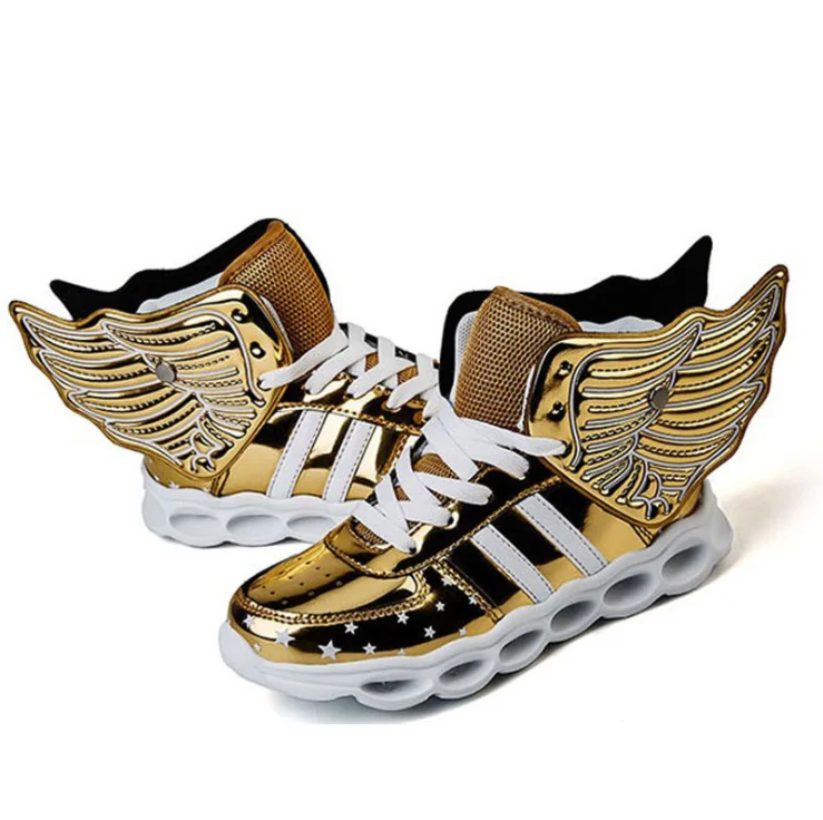 

Fashion low MOQ mirror leather led light up casual boy shoes for kids led boys, As picture or customization