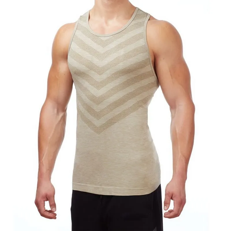 

Hot Selling High Quality Custom Blank Tracksuit Men's Compression Leisure And Quick Drying Fitness Tracksuit Fitness Vest, As picture