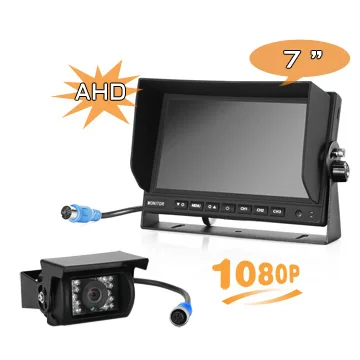 

1080P Ahd Trasera Car Camara De Seguridad Para Auto 7 Inch Monitor Rear View BackUp Camera System for Truck