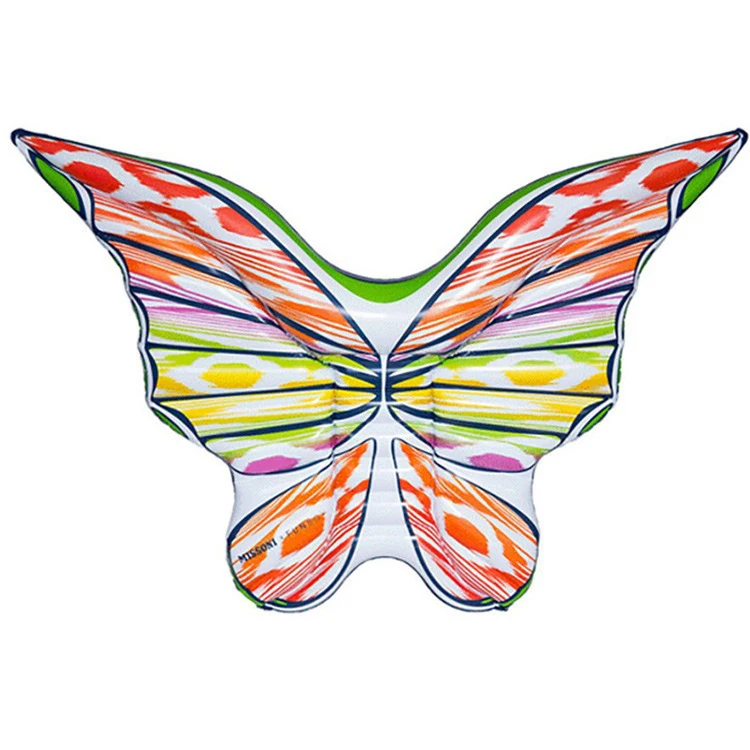 

Custom colours inflatable butterflies wing pool floating swimming ring, Picture