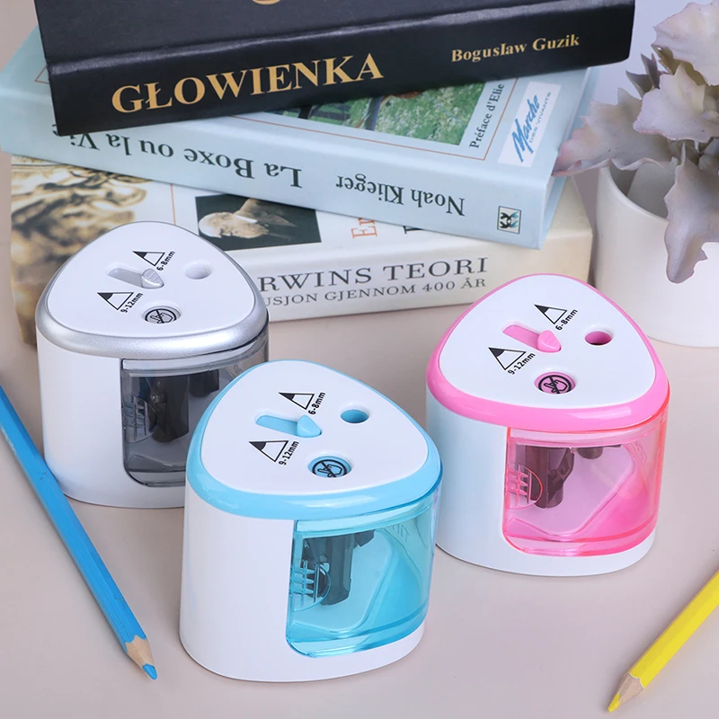 

Electric Auto Pen Sharpener Double Hole Sharpener Touch Switch For 6-12mm Pencil