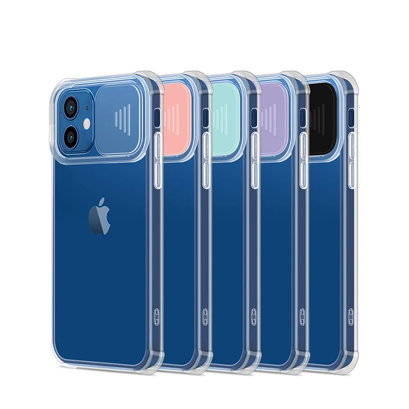 

slim stylish protective case with slide camera cover for iphone 11 12