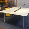 Modern modular grey cool coffee table work desk and chair set