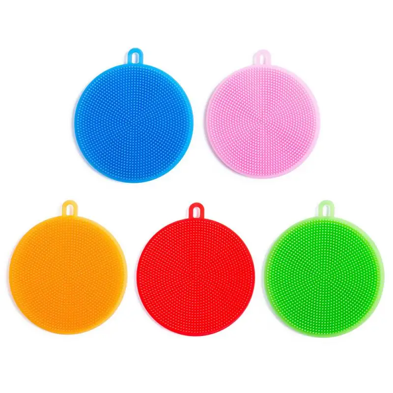 

Free Sample Silicone Dish Washing Brush Reusable Bowl Pot Pan Wash Cleaning Brushes Cooking Tool Cleaner Silicone Scouring Pad, Multi colors