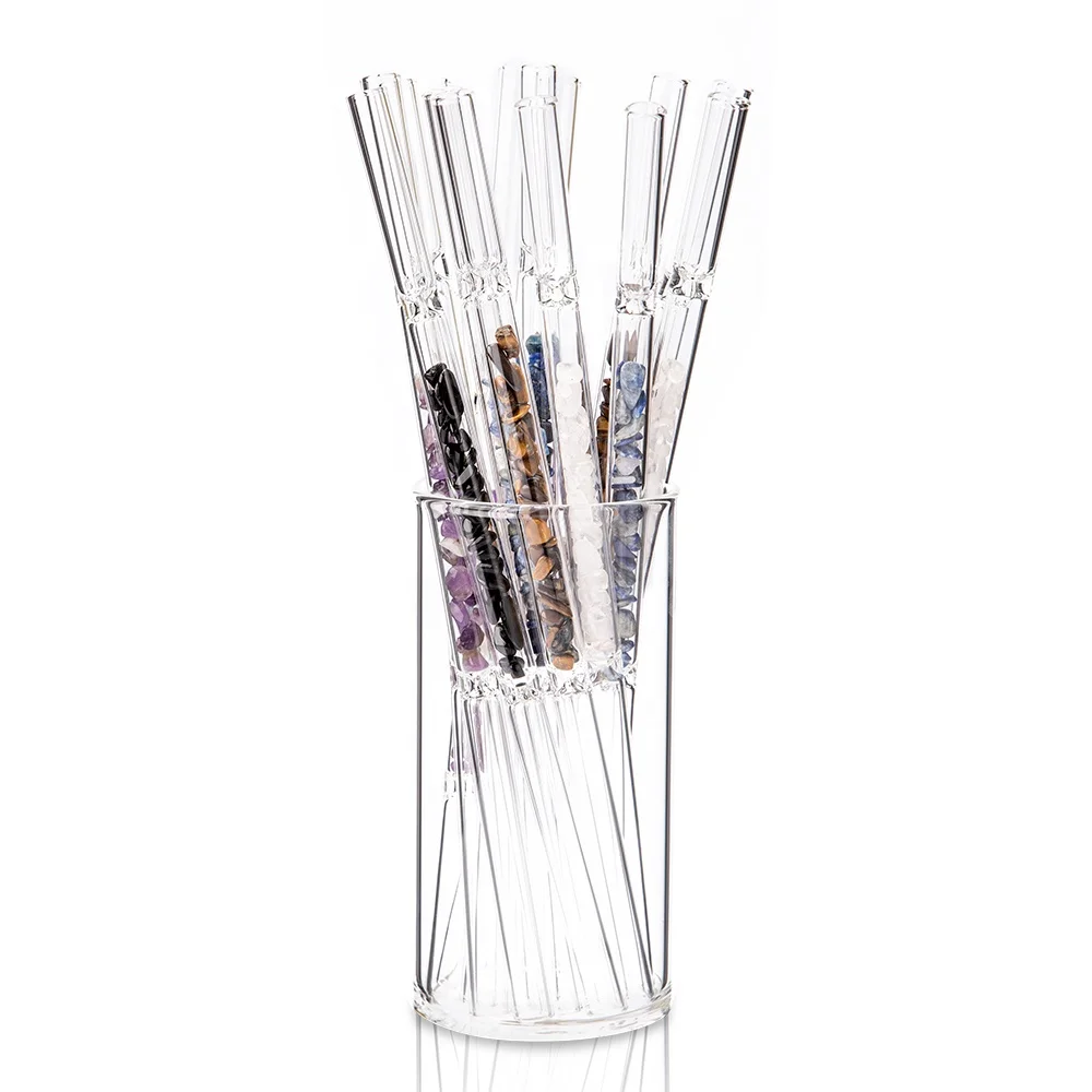 

Custom Logo High Borosilicate Pyrex Straw,Clear Glass Drinking Crystal Straw With Quartz,Eco Friendly Glass Straw Set