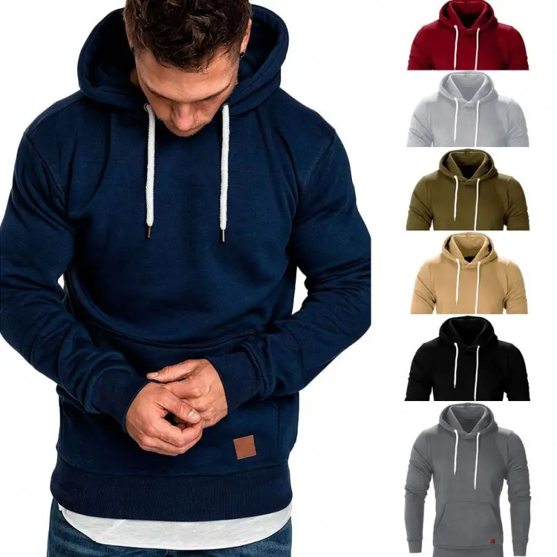 

sweatshirt men 2018 hoodies brand male long sleeve solid hoodie men black red big size poleron hombre