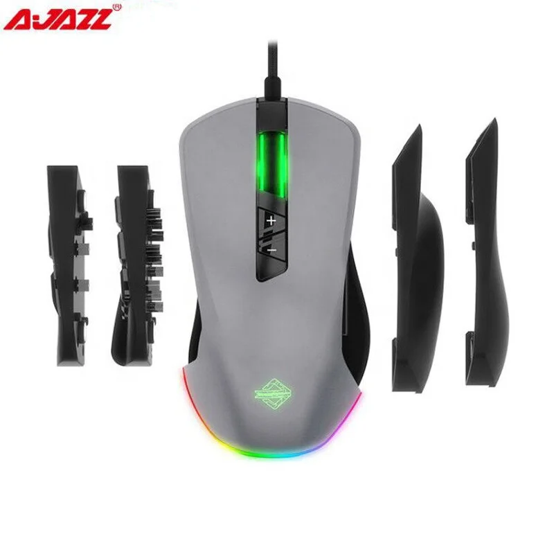 

AJAZZ GTI Ergonomic Wired Modular Gaming Mouse RGB Backlit for Professional PC Gamer