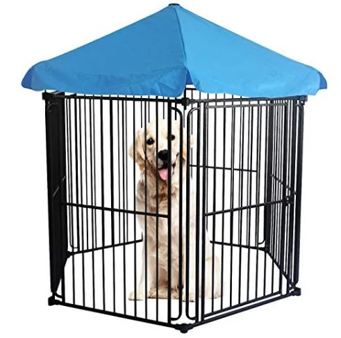 

dog kennels cages pet gazebo Foldable Dog Steel Crate, Customized color