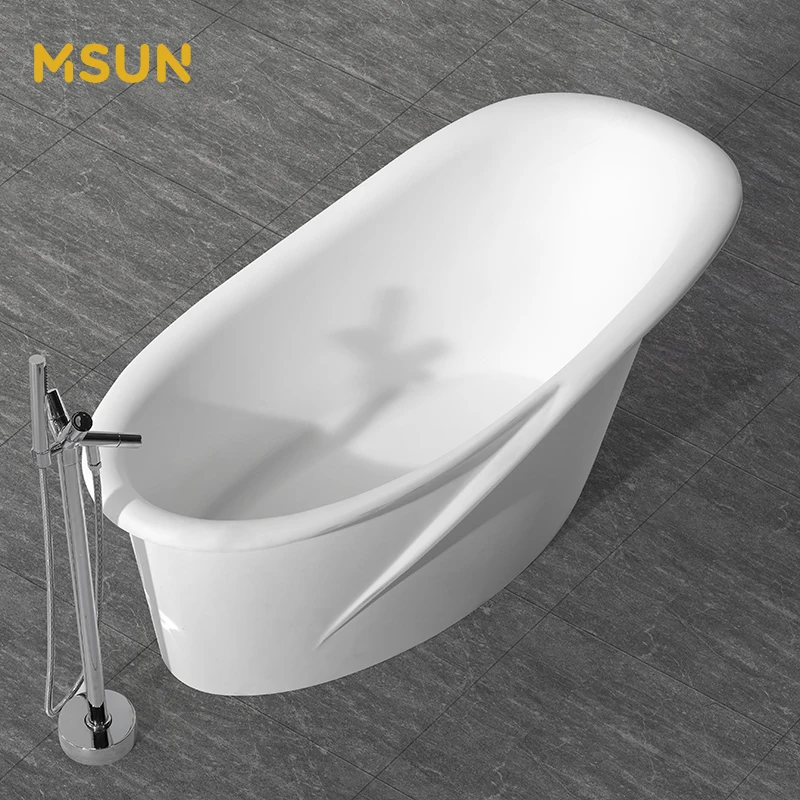 Msun Wholesale Freestanding Mini Small 1200mm Acrylic Bathtubs Solid