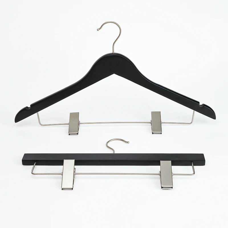 

High Quality Metal Clip Wood Pant Skirts Hangers, Customized