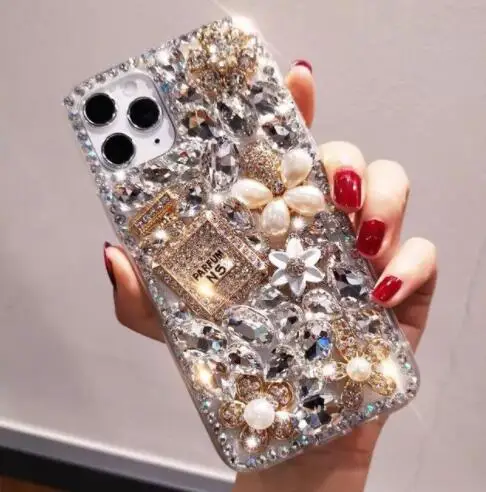 

Hot Luxury Rhinestone Case for Samsung Galaxy S 21 Ultra Mobile Phone for iPhone 13 Case Sparkle Glitter Phone Case 2021 Unique, Black,white, pink. more colors are able to customized