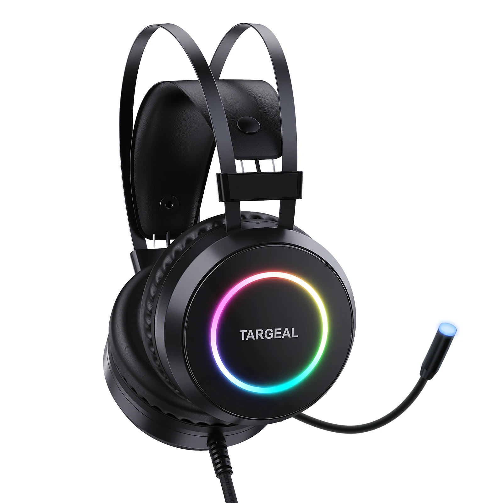 

Wholesale gaming headphone headset for ps4 RGB light 7.1surround gaming headset with RGB light wired gaming headsets
