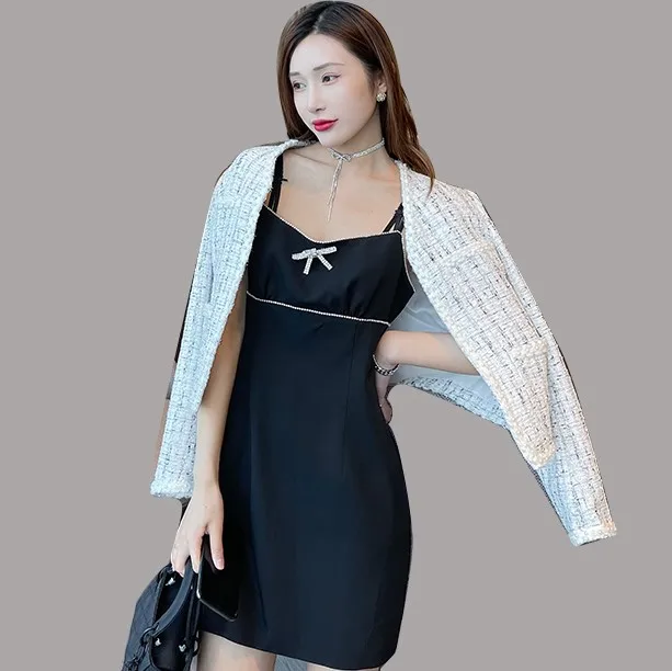 

2021 professional custom processing summer casual sexy black dress
