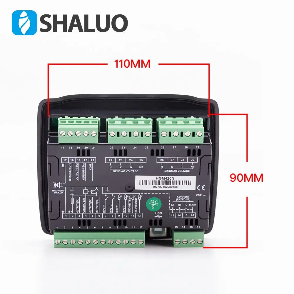
Diesel generator set auto controller electronic smartgen universal LCD display remote board Panel HGM420N 
