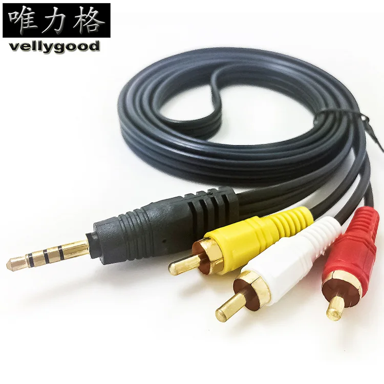 

3.5mm to 3 RCA Male Plug to RCA Stereo Audio Video Male AUX Cable 3.5 mm to RCA AV Camcorder Video Cable