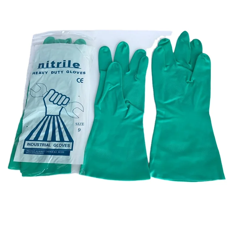 

Waterproof nitrile-rubber oil-resistance acid alkali resistance chemical protection labor protection household-gloves