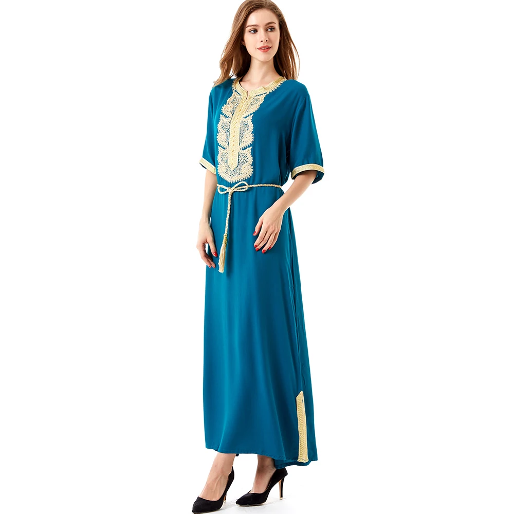 

Plus size turkish islamic clothing online 1 piece middle east muslim prayer robe kaftan abaya dress clothes turkey gown women, Cyan, red, rose red, black