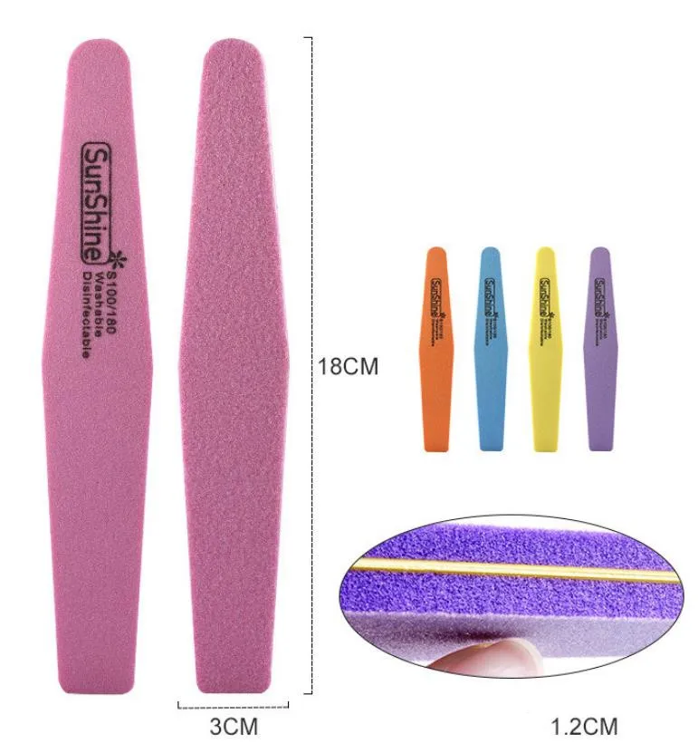 Sunshine Diamond Nail Buffer Nail Sponge File 100/180 Grit Nail File ...