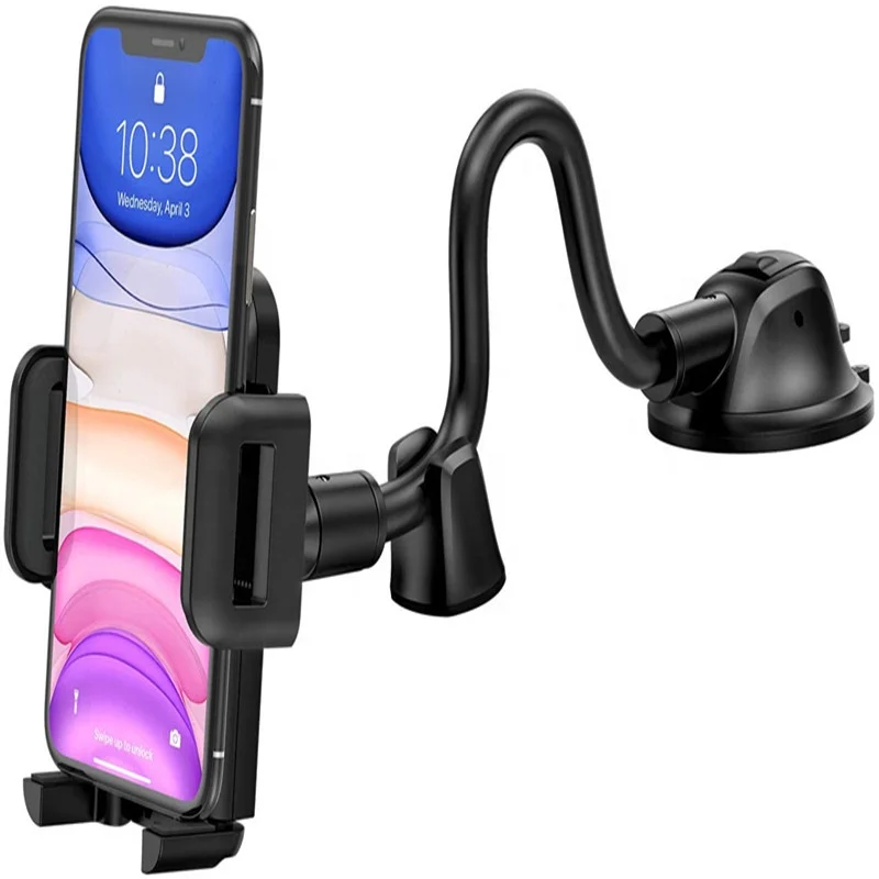 Car Phone Mount,Dashboard Windshield Car Phone Holder With Long Arm