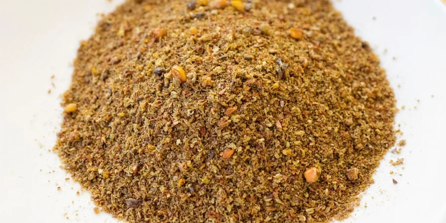 Over-seasoned dish with spilled Epis nearby
