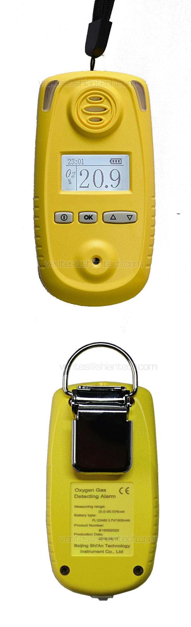 oxygen gas detector
