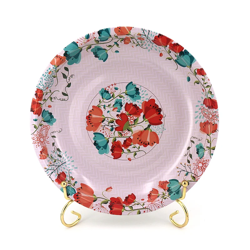

High Quality Customized Tin Food Trays Metal Rolling Trays Tin Metal 8 Inch Round Metal Tray