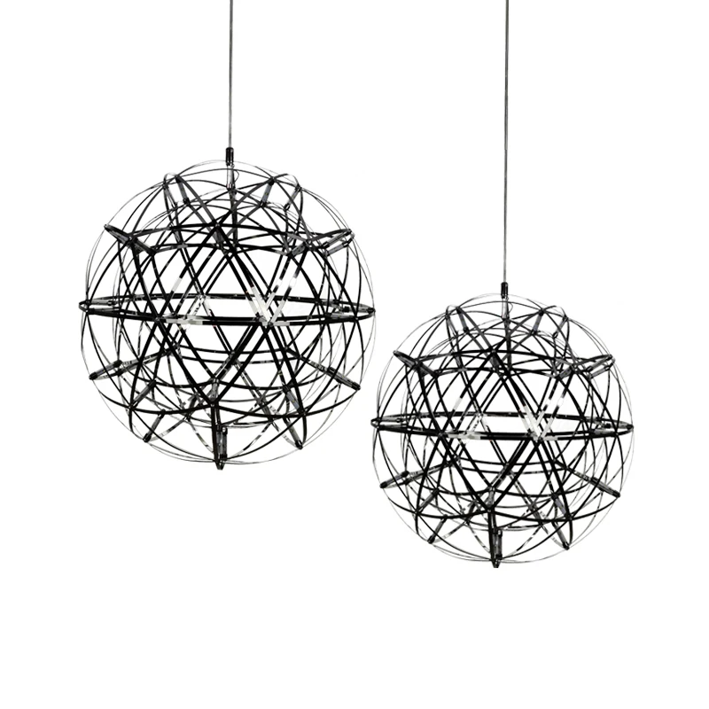 Fashion Style Art Decor Firework Ball Christmas Ceiling Lighting Spark LED Pendant Light Hanging Lamp