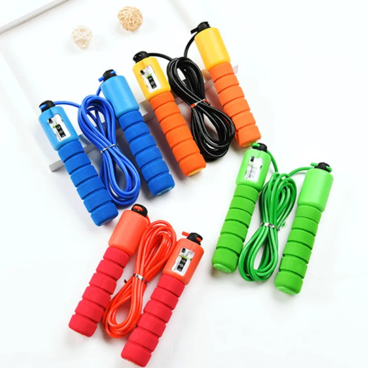 

high quality material china long Children kid custom logo counting Digital Pvc jump skipping rope with counter, Customized colors