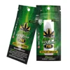 Front Clear Window Aluminum Foil Mylar 3 Side Sealed Flat Zipper Bag for Smoking Wraps Leaf Weed Packaging