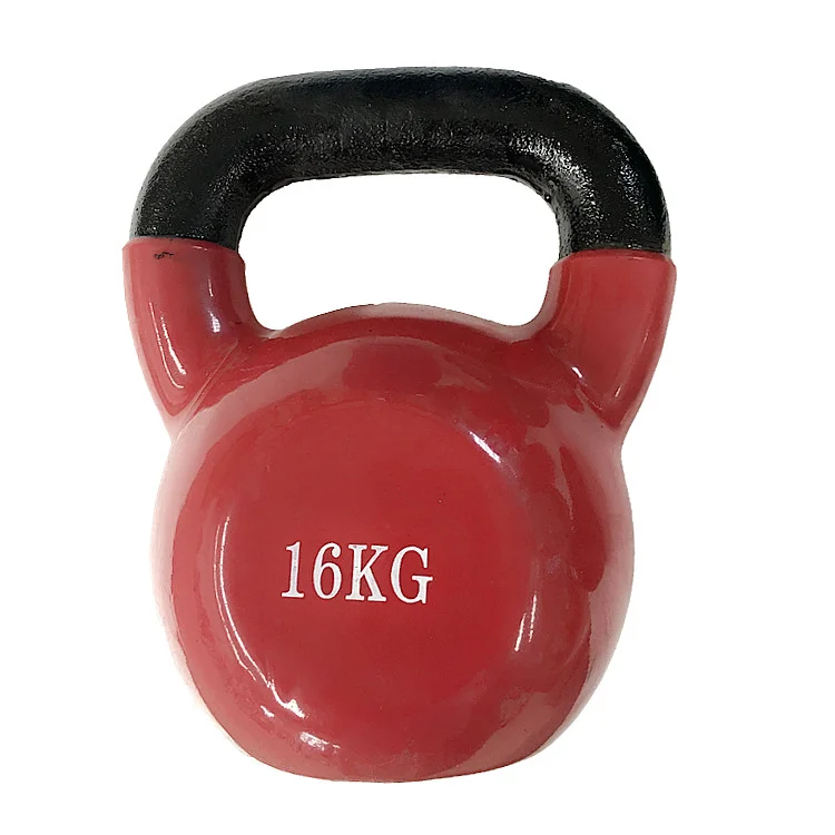 

Colorful Gym Workout Fitness Equipment training weightlifting Cast Iron Kettlebell Custom logo vinylkettlebell 32kg, Customized