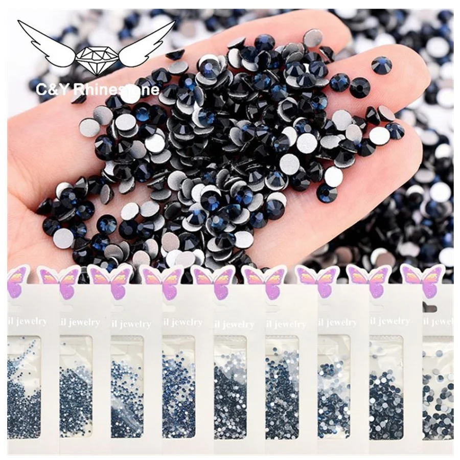 

CY In Stock Flatback Bulk Hot Fix Glass Rhinestone Flat Back